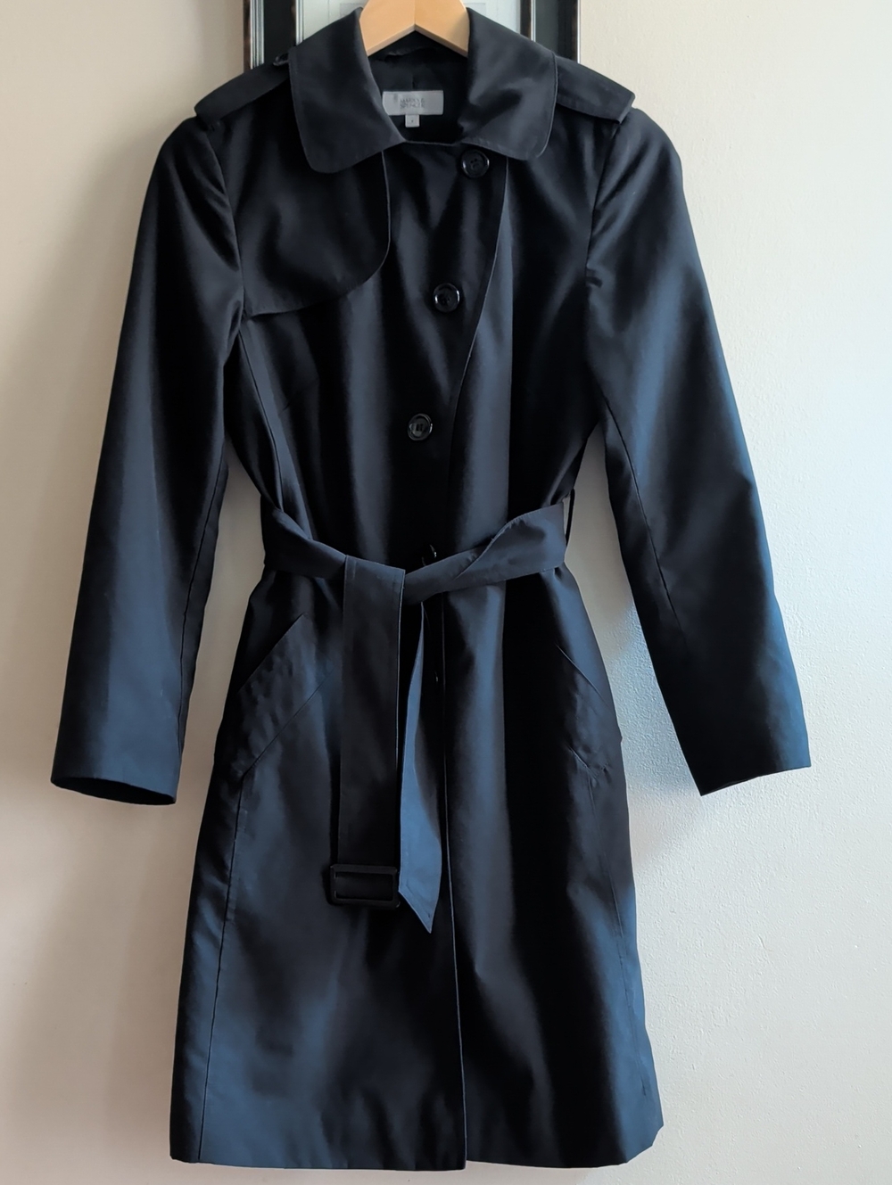 Marks & Spencer Classic Black Trench Coat with Belt